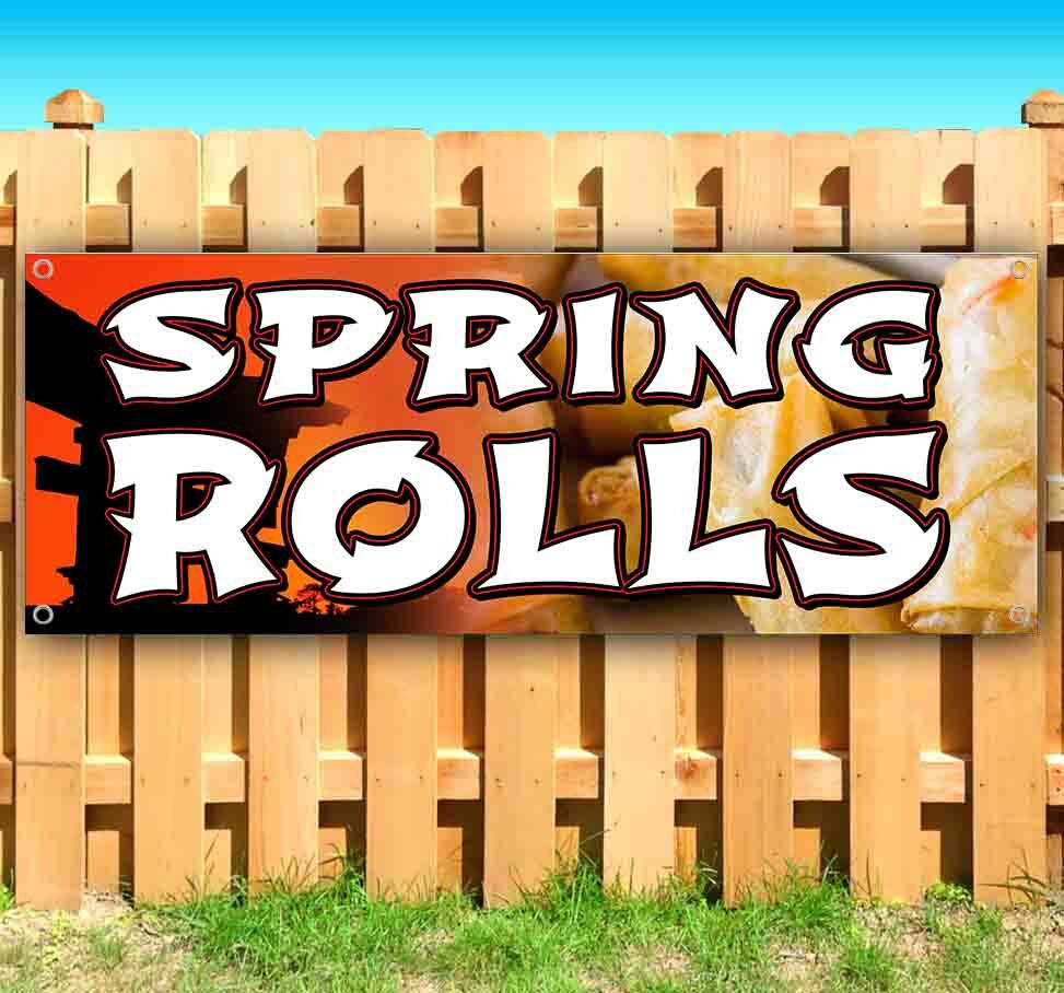 SPRING ROLLS Advertising Vinyl Banner Flag Sign Many Sizes ASIAN FOOD
