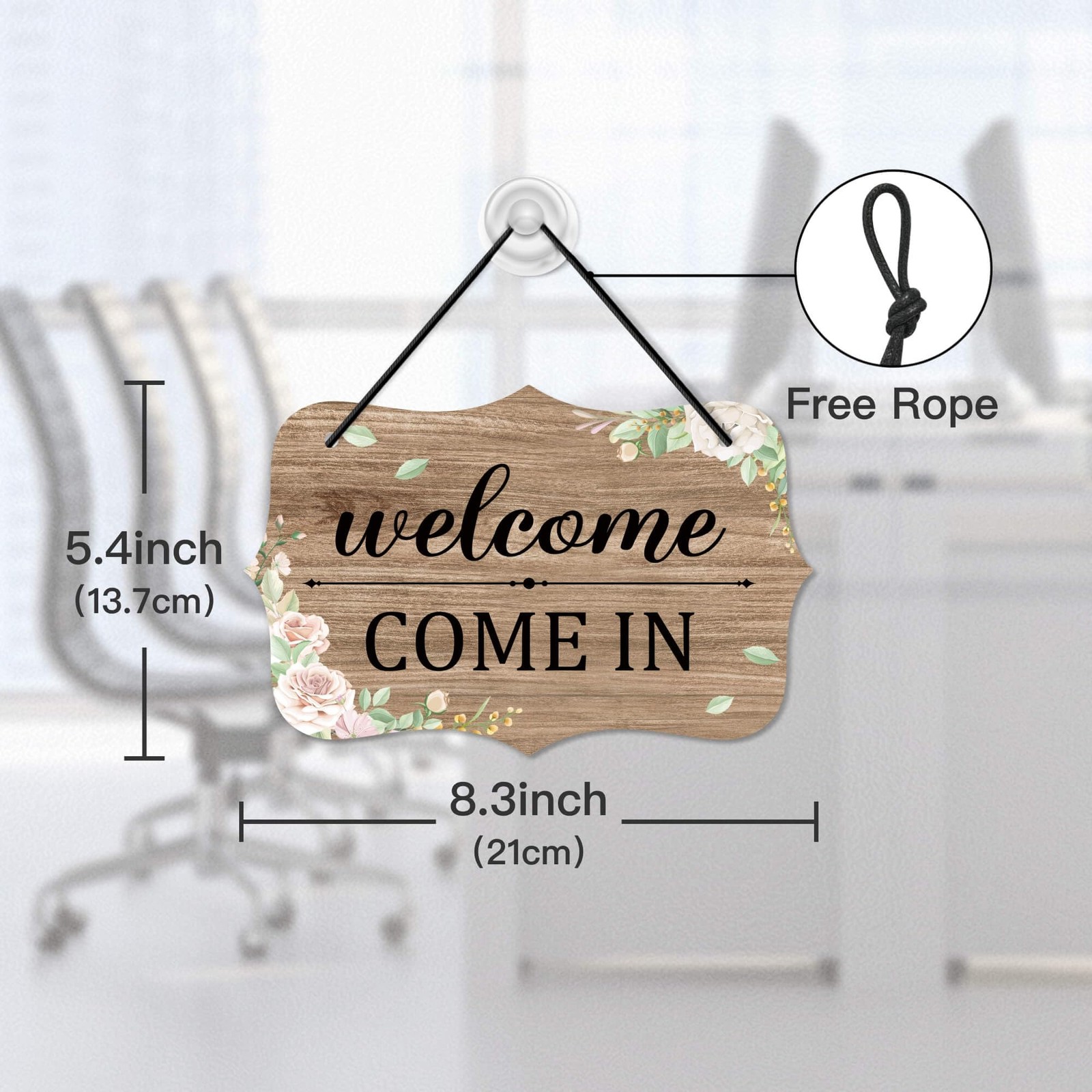 Meeting In Progress Office Door Sign PVC Do Not Disturb Reversible Hanger