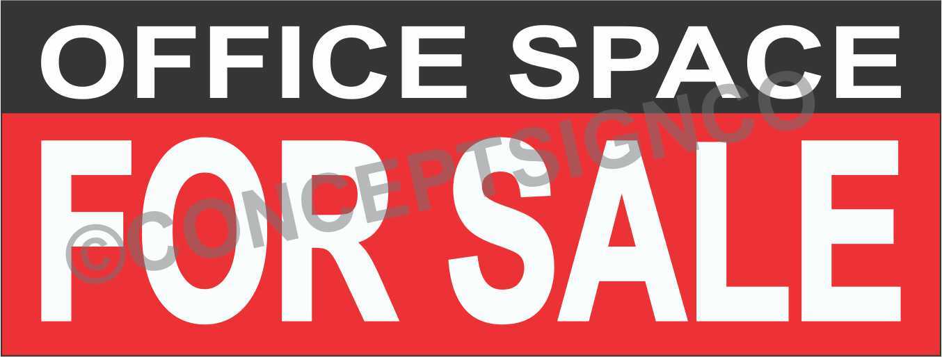 4’X10′ OFFICE SPACE FOR SALE BANNER Outdoor Sign XL Real Estate Business Realtor