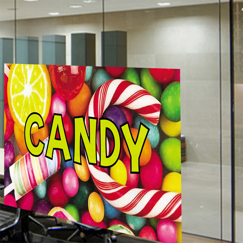 Decal Stickers Candy Outdoor Advertising Printing B Vinyl Store Sign Label