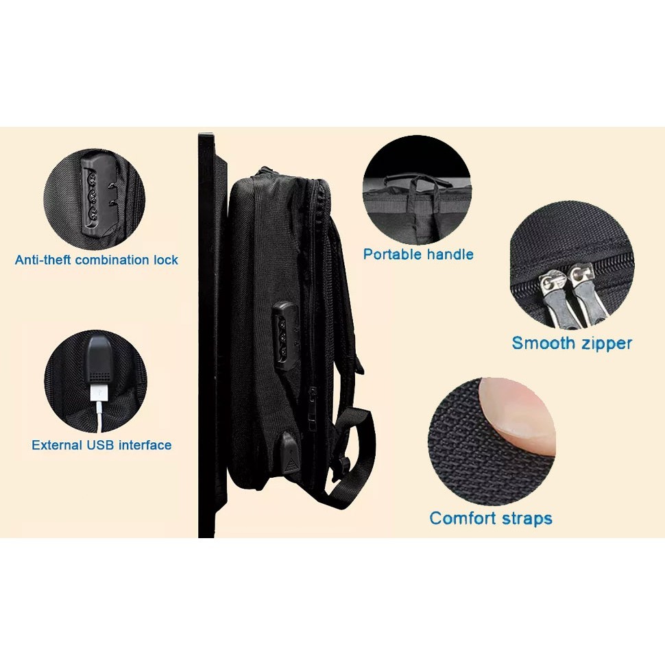21.5″ Touch Screen LCD Advertising Backpack Portable Digital Billboard Display