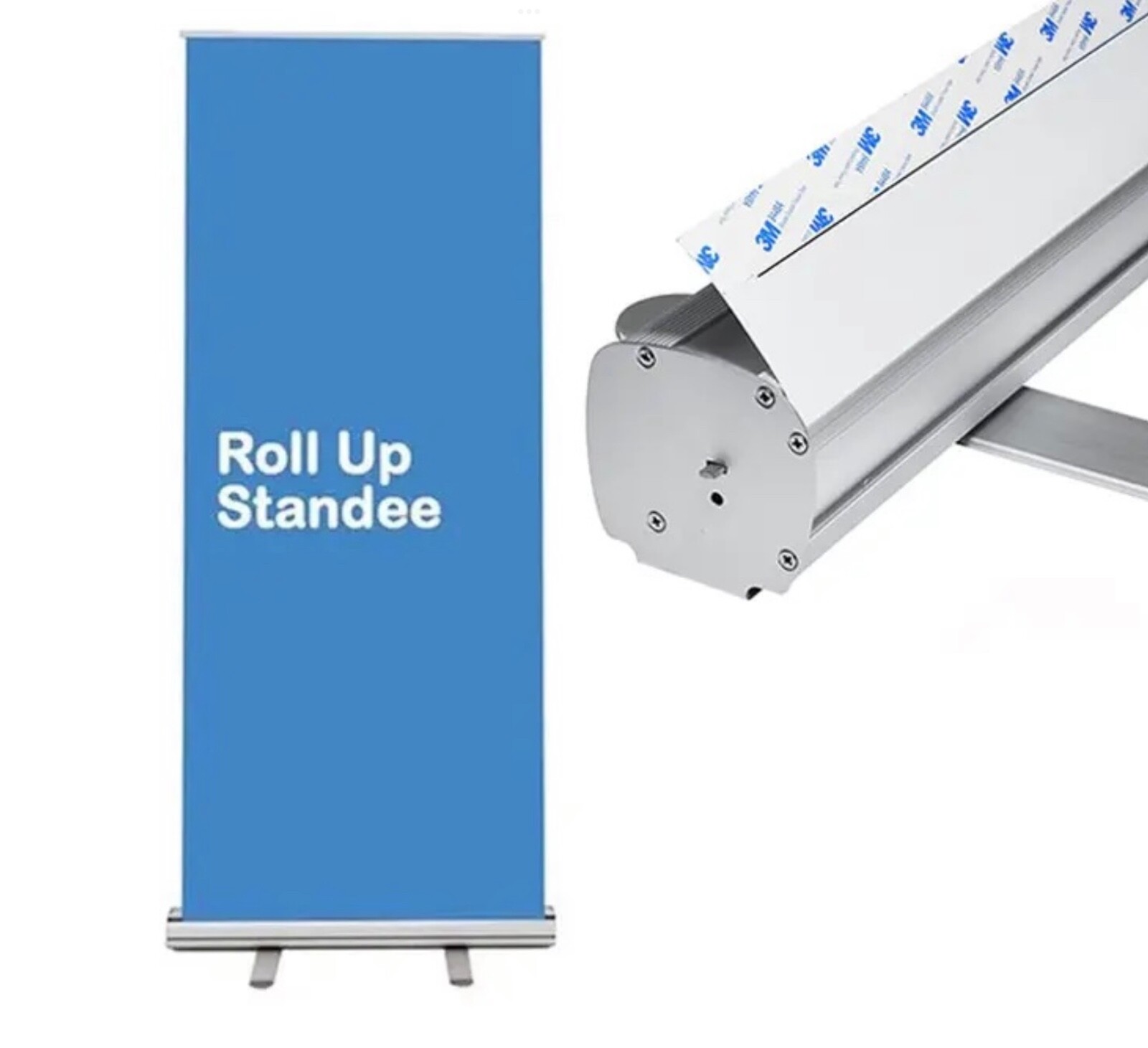 Retractable Banner Stand 24 ″ x 63 ″ -SiIVER ( Hardware only )
