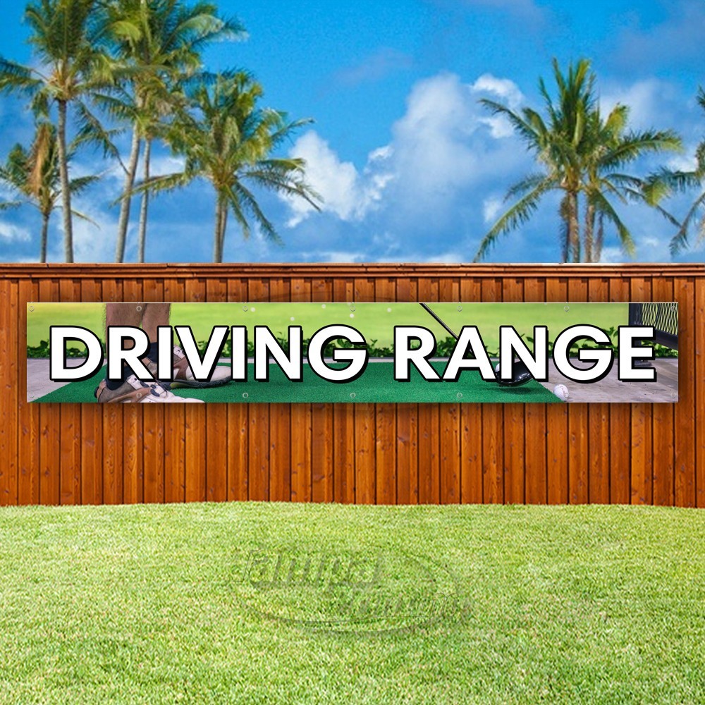 DRIVING RANGE Advertising Golf Sports Fun Vinyl Banner Flag Sign USA XL02394
