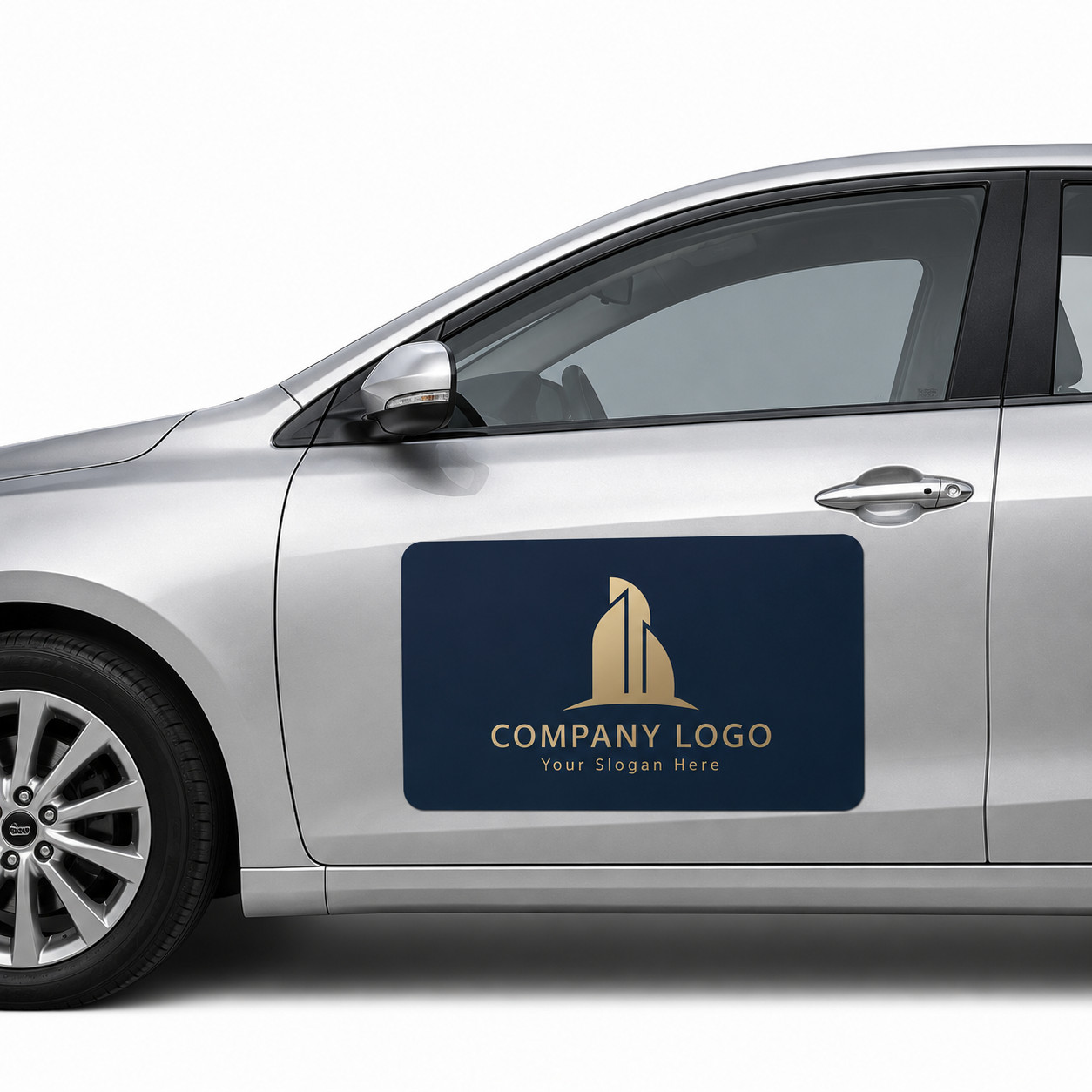 Custom Print Rectangle Car Magnet. Personalized Car Truck Van Door Magnet Sign