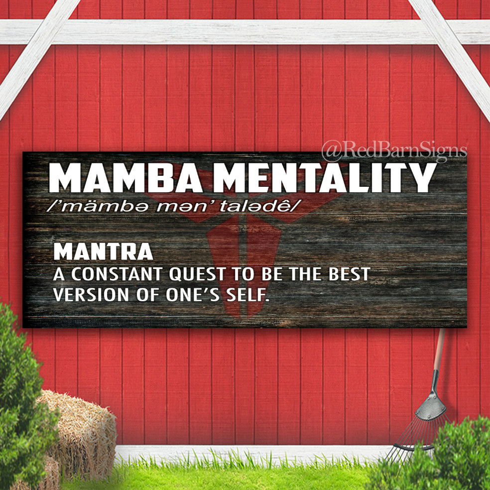 The Mamba Mentality Indoor Outdoor Banner Sign with grommets