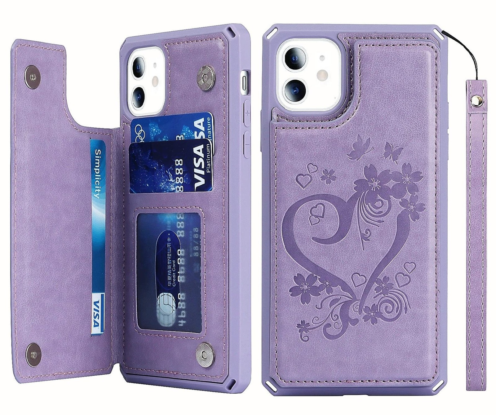 iCoverCase Compatible with iPhone 11 Wallet Phone Case with Card Holder for W…