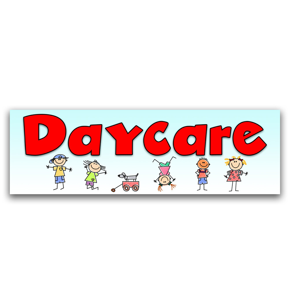 Daycare Vinyl Banner with Optional Sizes (Made in the USA)