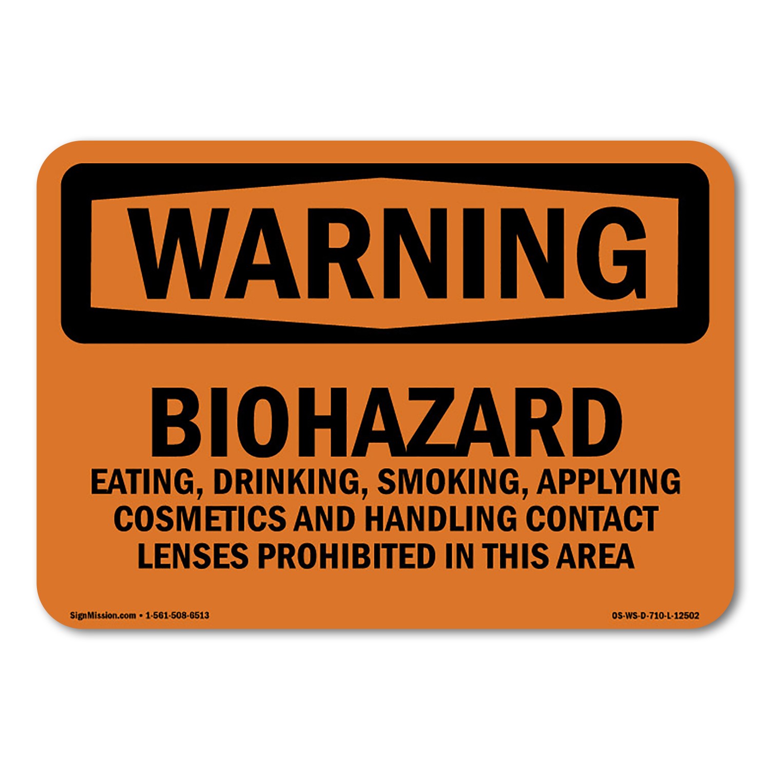 Biohazard ANSI OSHA ANSI Warning Sign Metal Plastic Decal