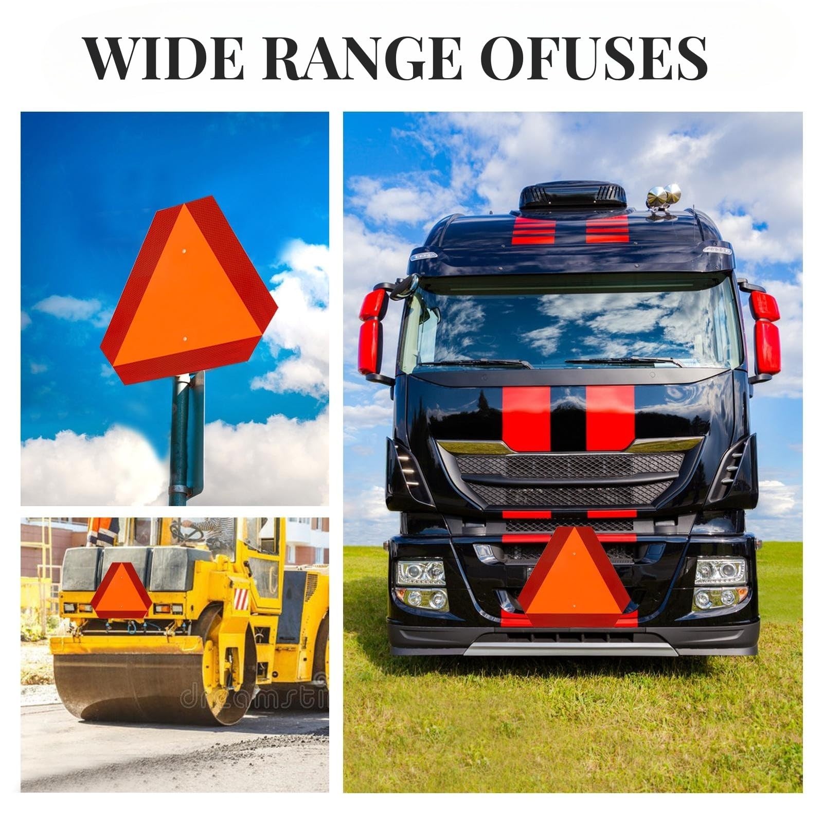 Slow Moving Vehicle Sign,Slow Moving Vehicle Triangle Golf Cart Accessories，1…