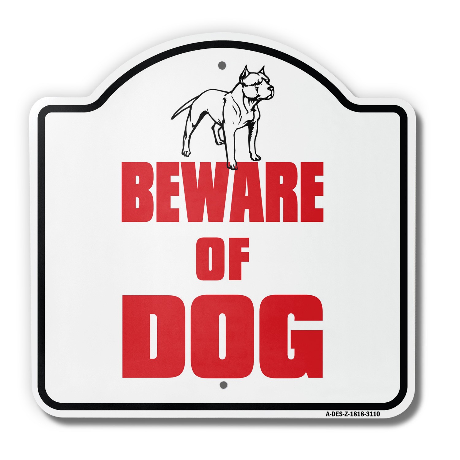 Beware Of Dog 18″ X 18″ Heavy-Gauge Aluminum Architectural Sign