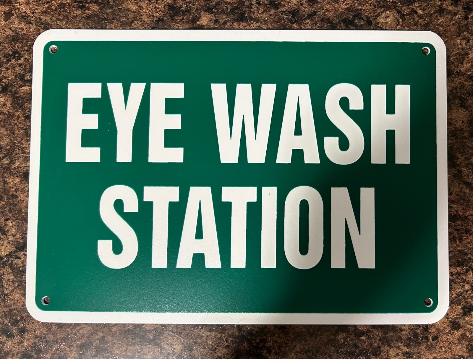 Pack of 5 EYE WASH STATION Sign Decal Vinyl 10 x 7 Signs Bulk