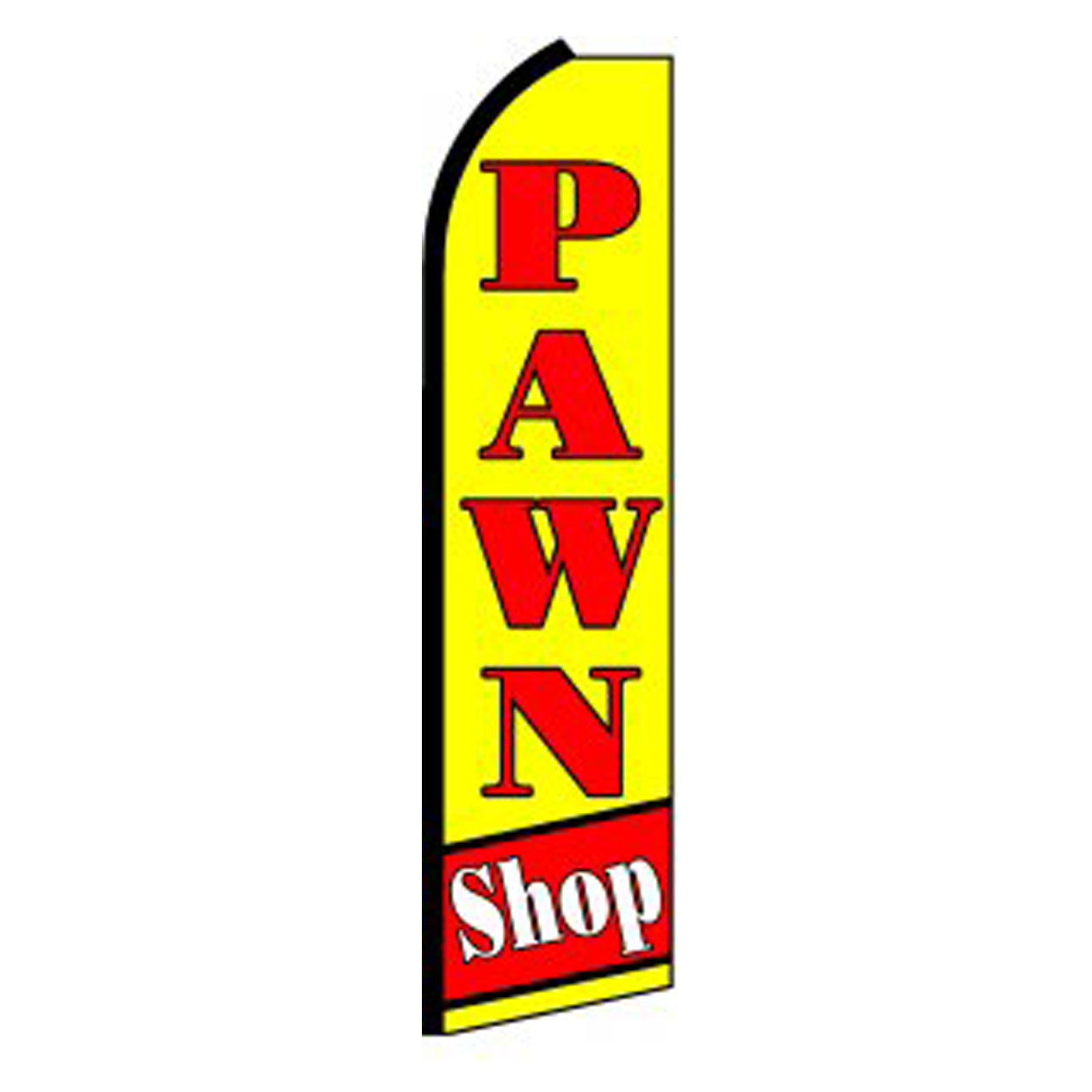 Pawn Shop Flag Flutter Feather Banner Swooper