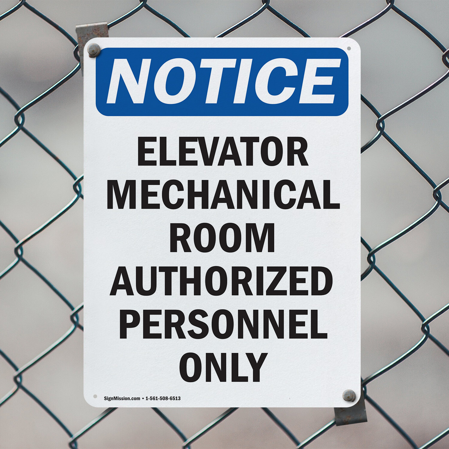 (2 Pack) Elevator Mechanical Room Authorized OSHA Notice Sign Decal Metal