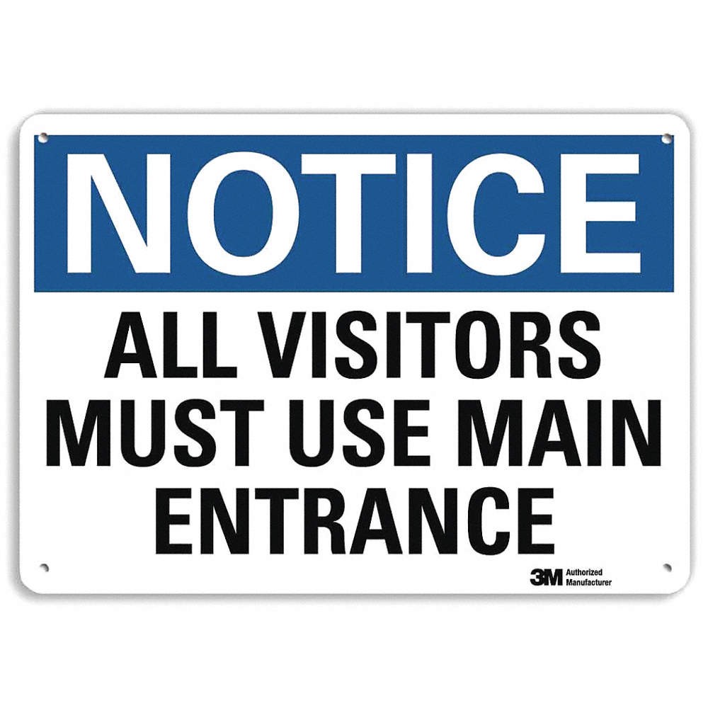 LYLE U5-1067-RA_10X7 Notice Sign,7 in x 10 in,Aluminum 34JJ07