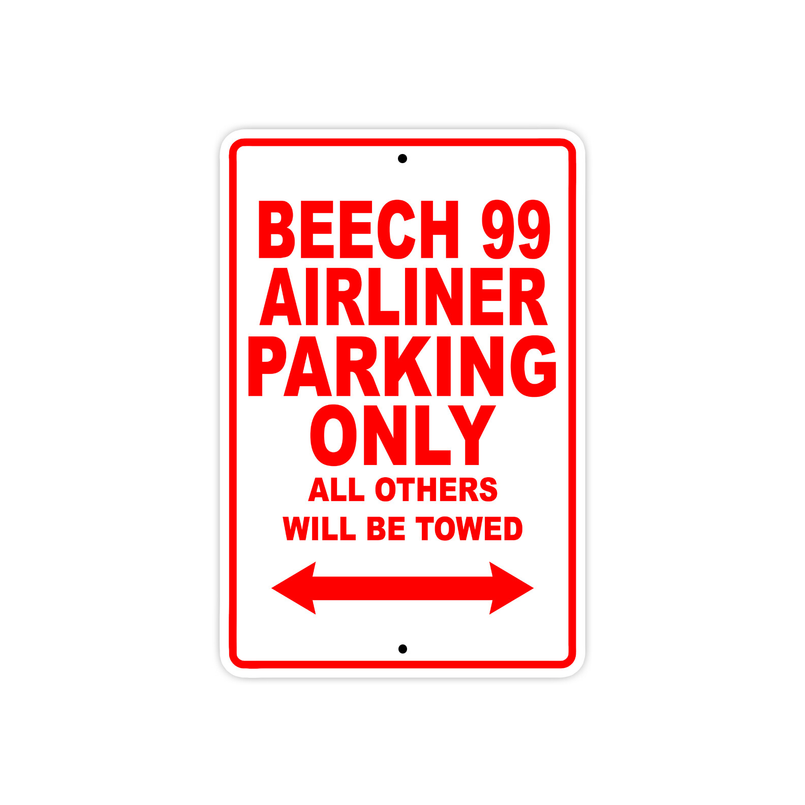 Beech 99 Airliner Parking Only Jet Aircraft Parking Notice Aluminum Metal Sign