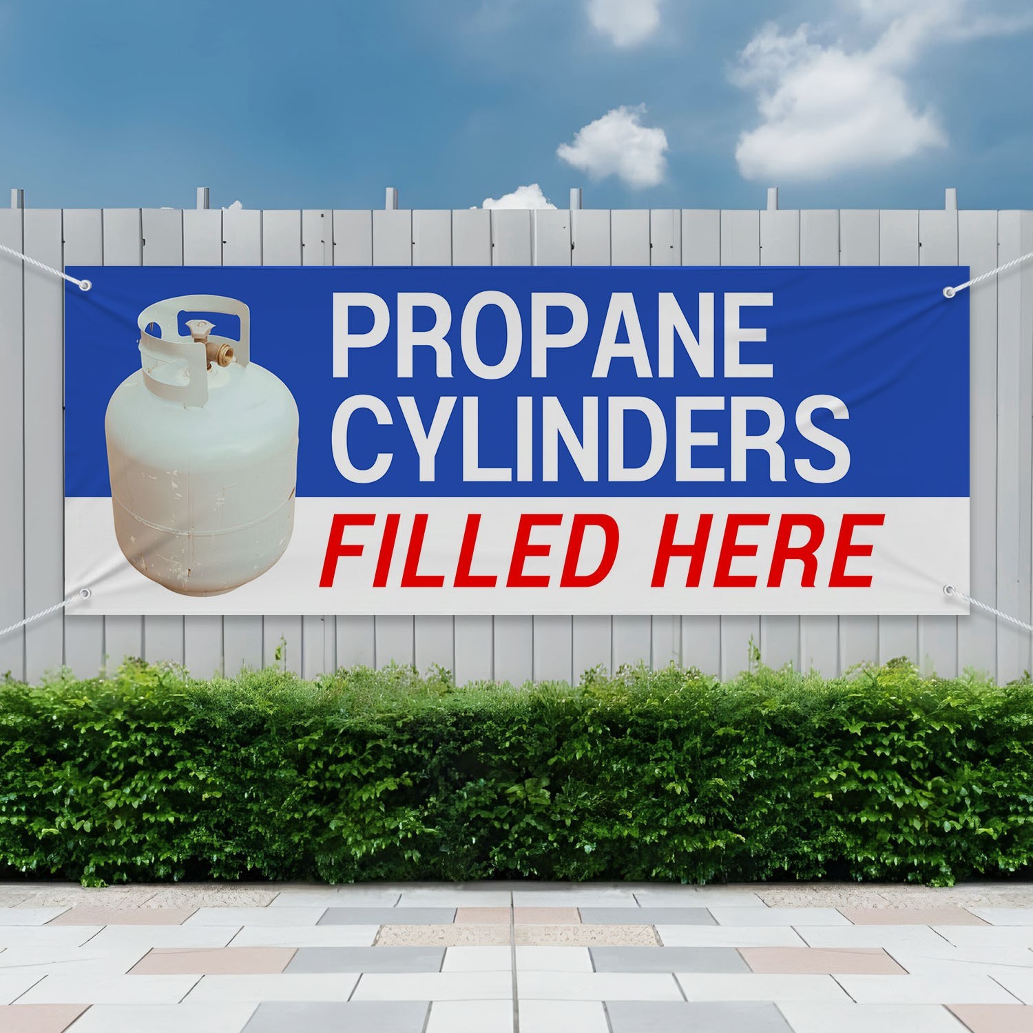 PROPANE CYLINDERS REFILL (READY DESIGN) Outdoor Banner 440gsm Thickness