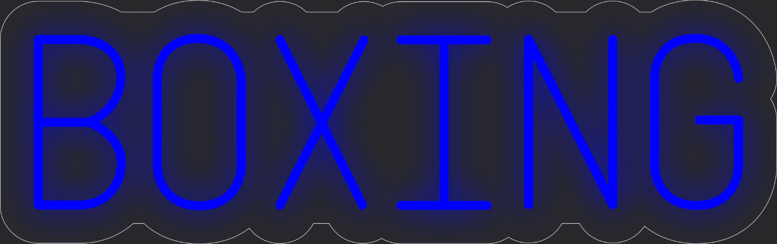 Boxing Neon LED Sign Business Wall Decor Lighted Store Sign 24 x 8 in.