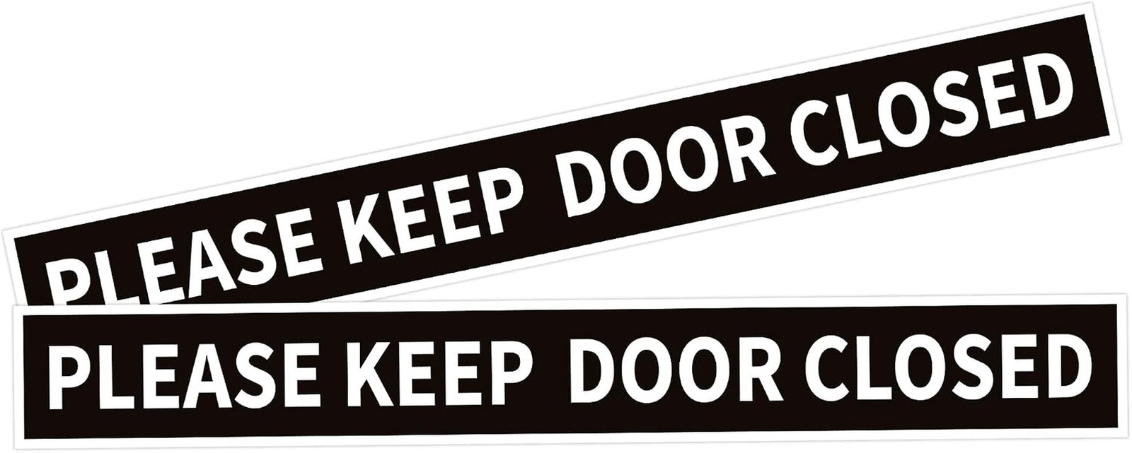 2Pack Use Other Door Sign，Self-Adhesive Weatherproof Black Silver Vinyl Please U