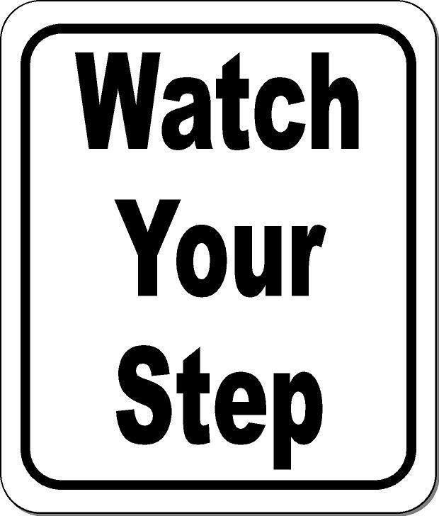 Watch your step classic Aluminum Composite Sign
