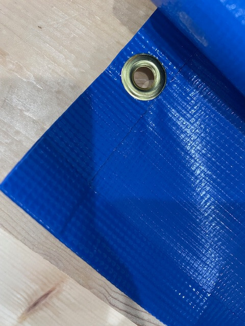 EnduraMax Blank (Green or Blue) Banner with Grommets, Heat fused seams 10-13 oz