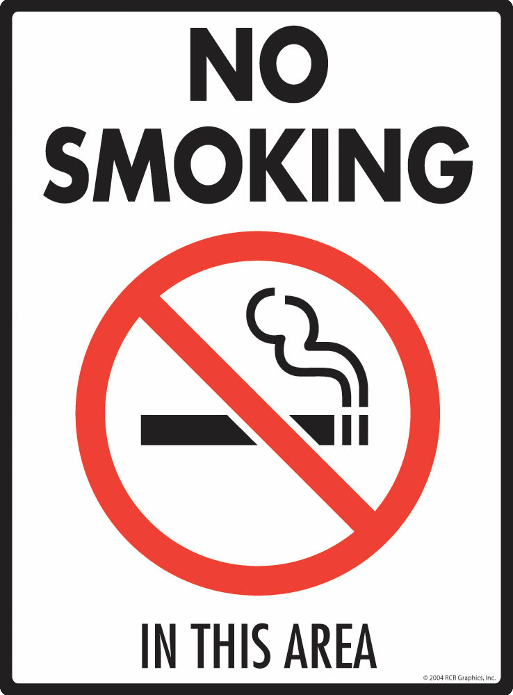 No Smoking in This Area Indoor/Outdoor Exterior Aluminum Sign – 9 x 12