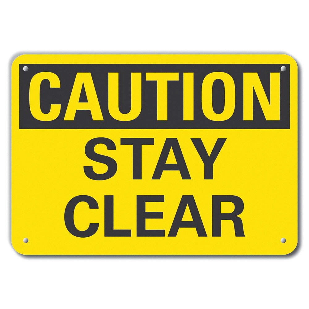 LYLE LCU3-0211-NP_10x7 Caution Sign,7 inx10 in,Plastic 460F59