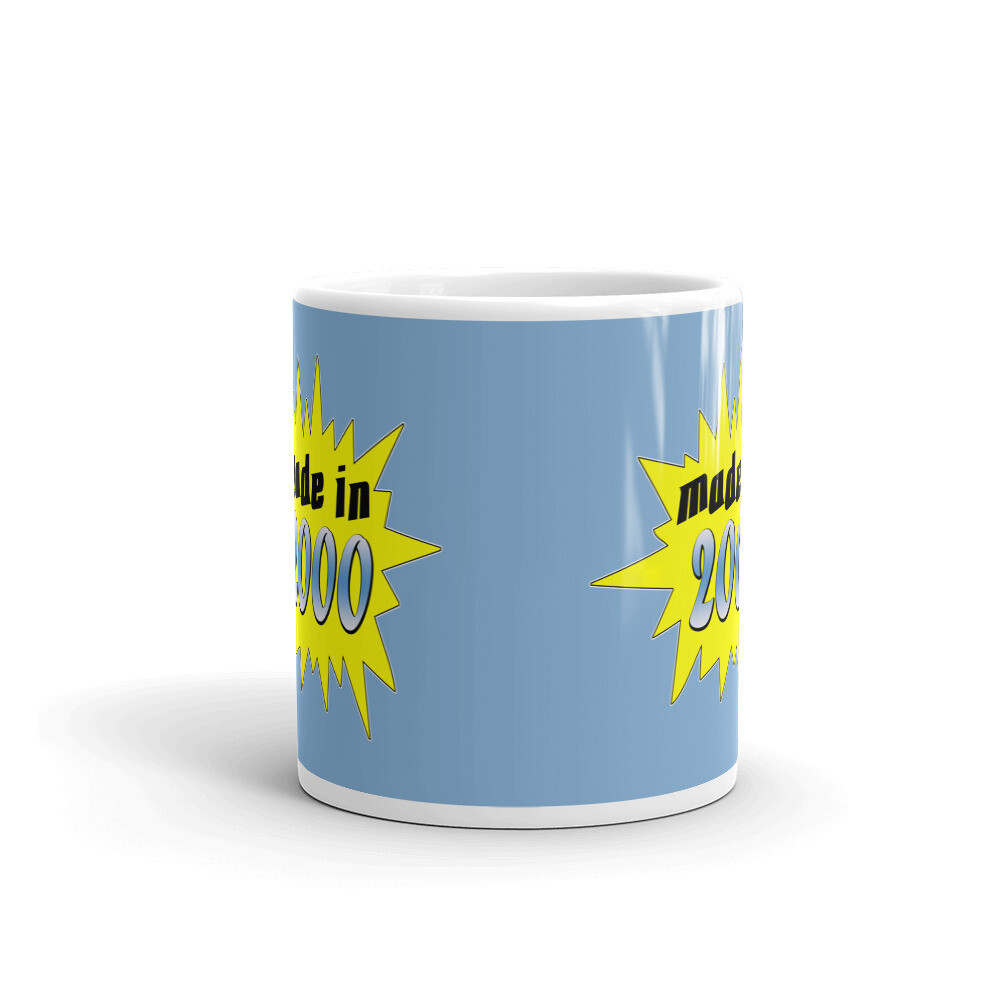 Made in 2000 Birthday Anniversary Coffee Tea Ceramic Mug Office Work Cup Gift