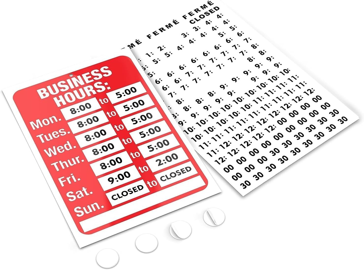 Enhance Business Visibility with Our 7.7 x 11.7 Inch Hours Sign – Easy Setup