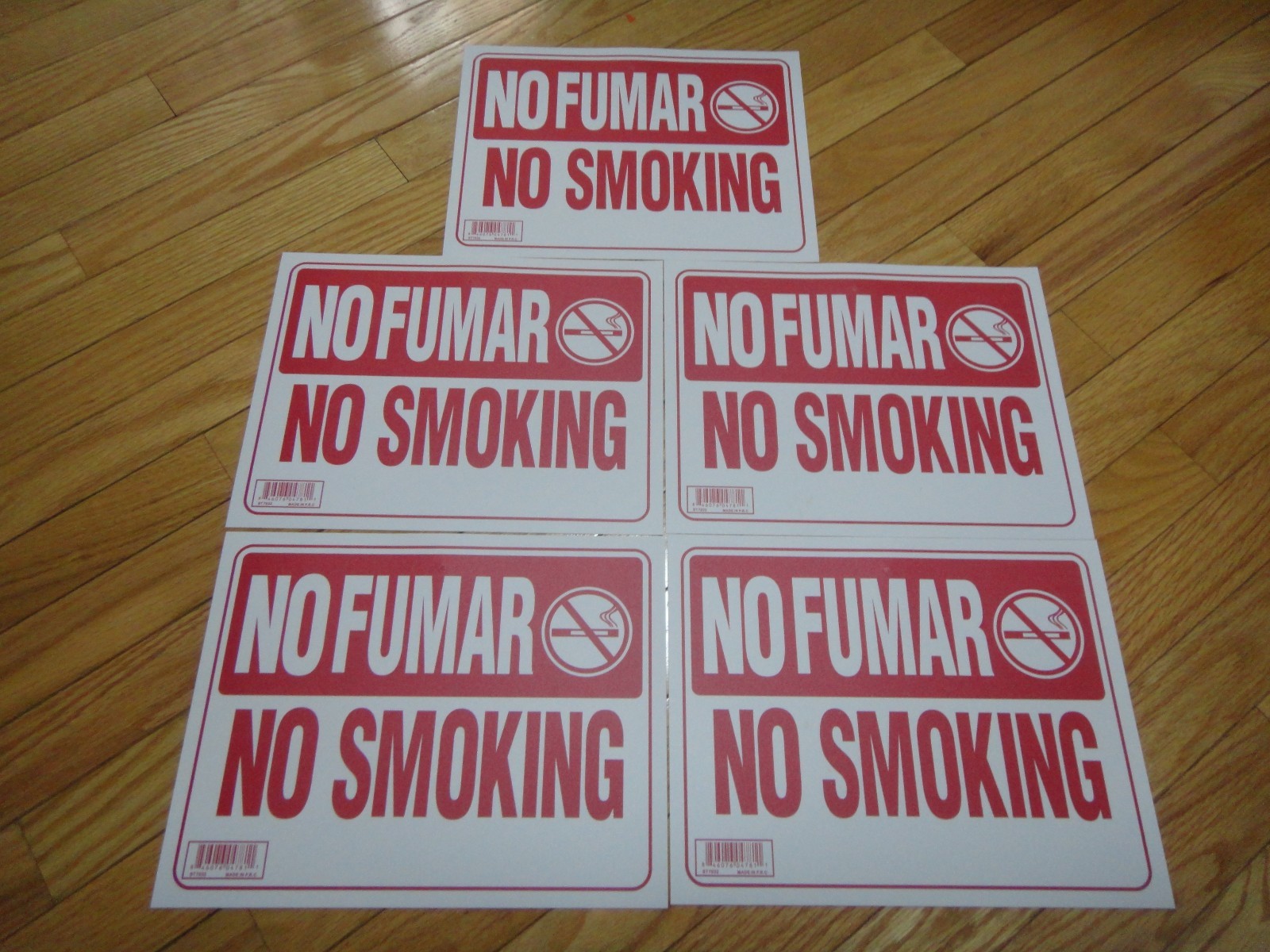 5 Pcs Flexible Plastic ” No Smoking No Fumar” Sign 9 x 12 Inch S15 US Seller
