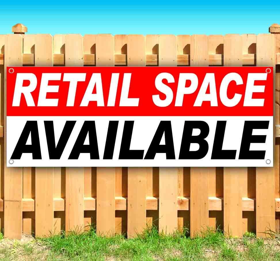 RETAIL SPACE AVAILABLE Advertising Vinyl Banner Flag Sign Many Sizes