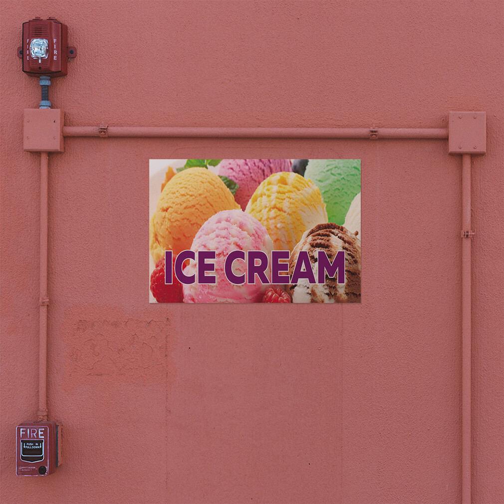 Decal Stickers Ice Cream Outdoor Advertising Printing I Vinyl Store Sign Label