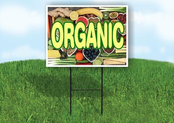 ORGANIC Plastic Yard Sign ROAD SIGN with Stand