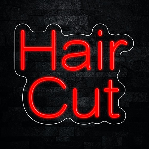 Hair Cut LED Neon Sign 13″L x 11″H #33148