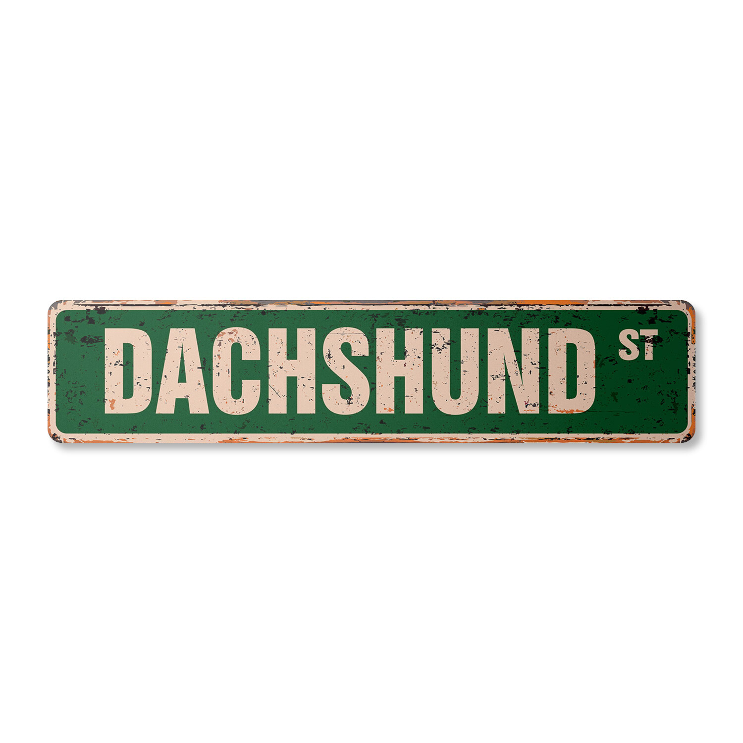 DACHSHUND Vintage Street Sign Metal Plastic dog lover great owner pet