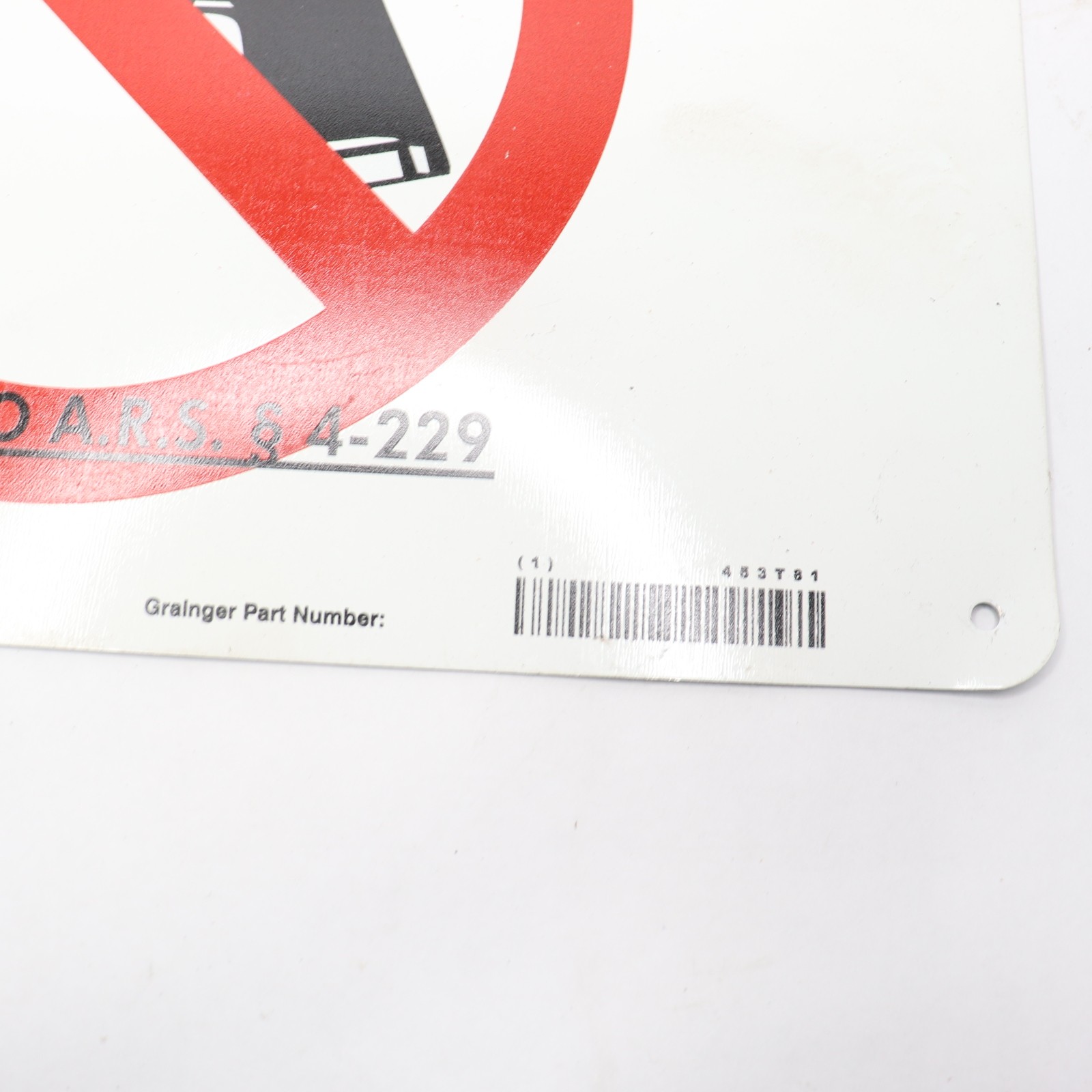 Grainger No Firearms Allowed Sign Aluminum 10″x14″ 453T81