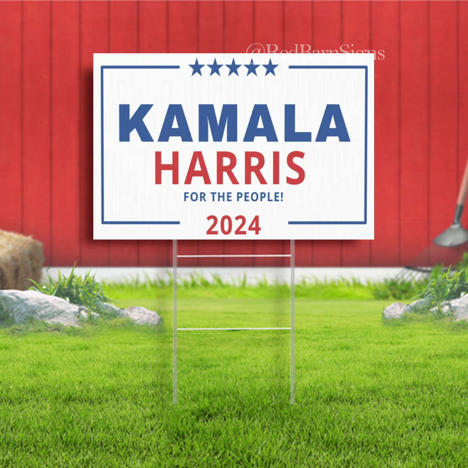 Kamala Harris For The People! 2024 Indoor Outdoor Yard Sign