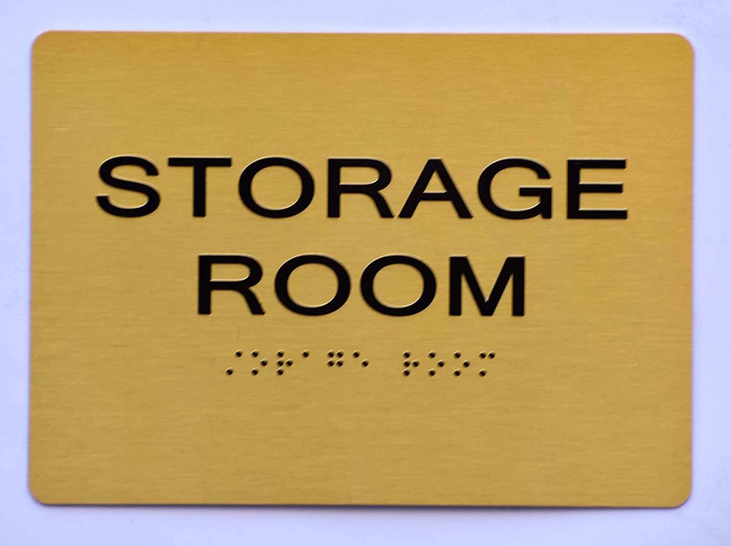 Storage Room Sign – Gold(Aluminium, Gold/Black,Size 5×7) The Sensa….REF24-1027