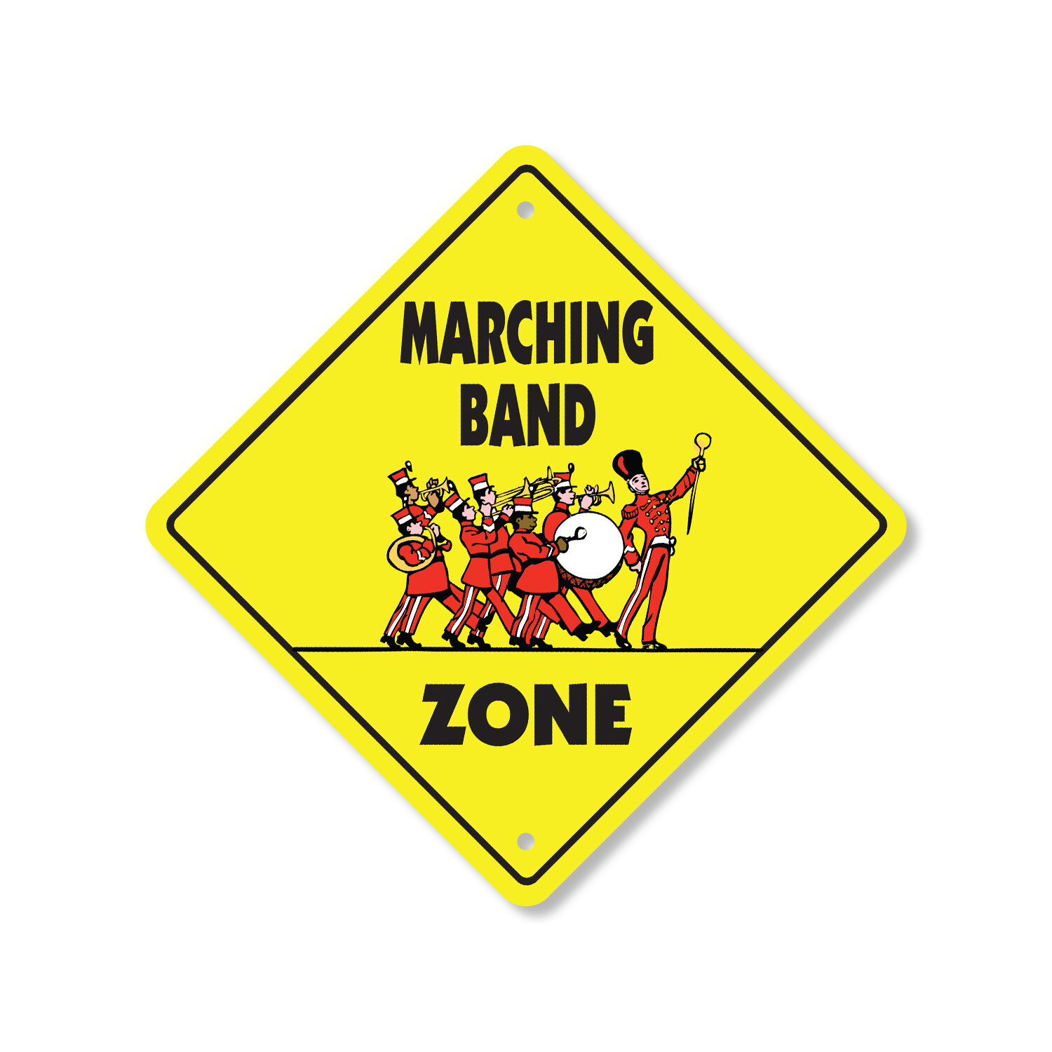 Marching Band Plastic Street Sign Crossing Xing Gift Novelty Funny
