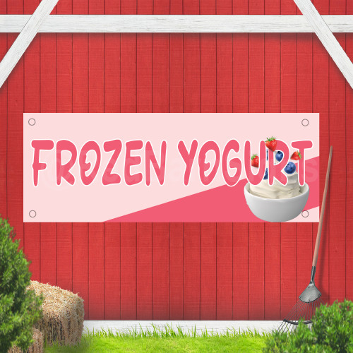 Frozen Yogurt Indoor Outdoor Vinyl Banner Design