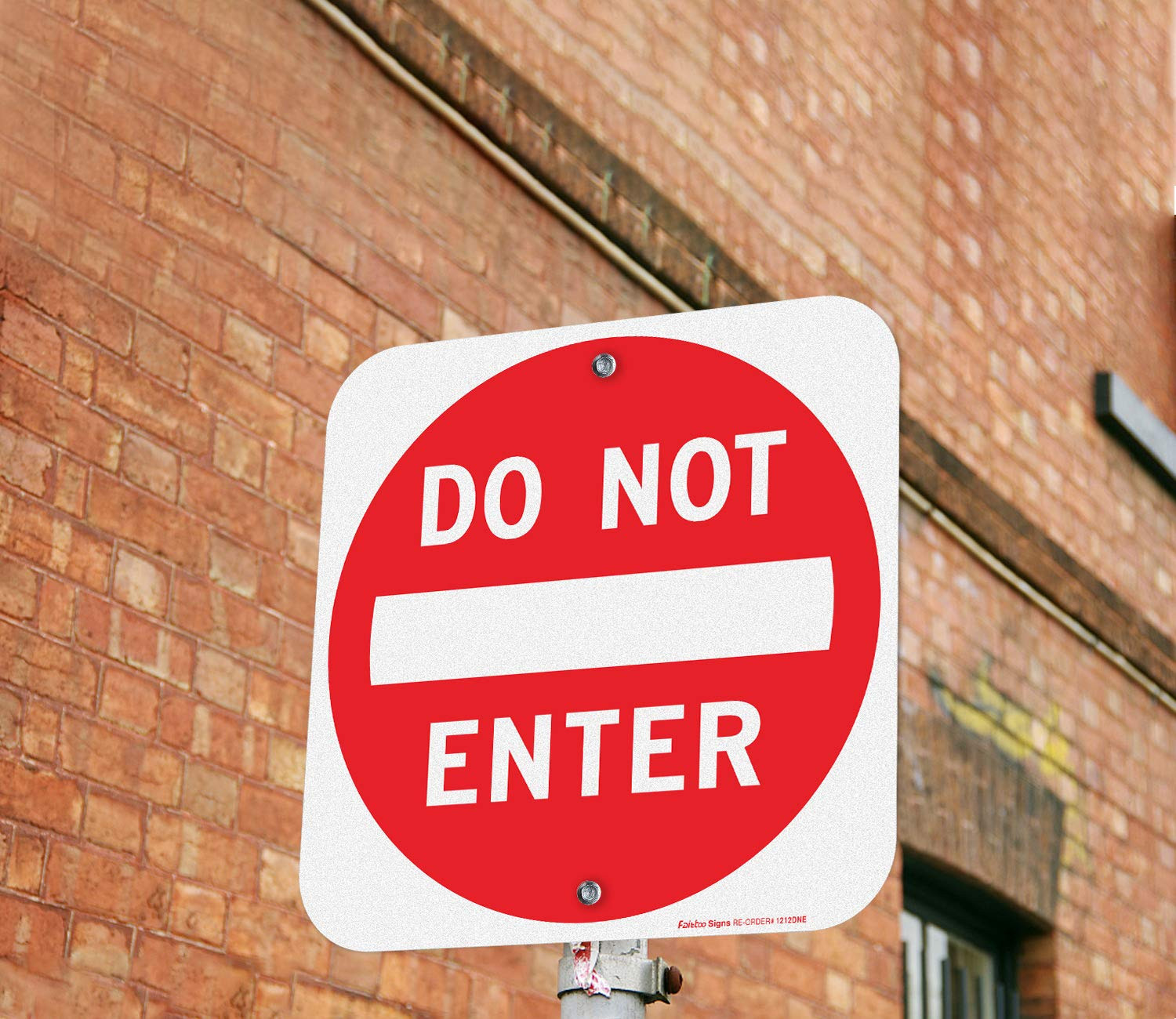 Do Not Enter Sign,12X12 Inch Square .040 Aluminum,Reflective Rust Free Metal Sig