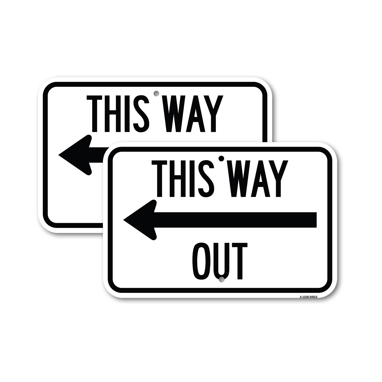 This Way Out (Left Arrow) Heavy Gauge Aluminum Parking Sign