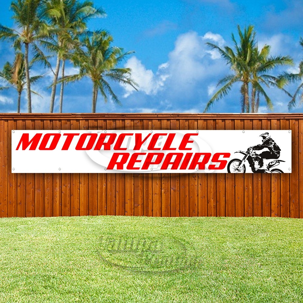 MOTORCYCLE REPAIRS Advertising Sports Racing Vinyl Banner Flag Sign USA XL01646