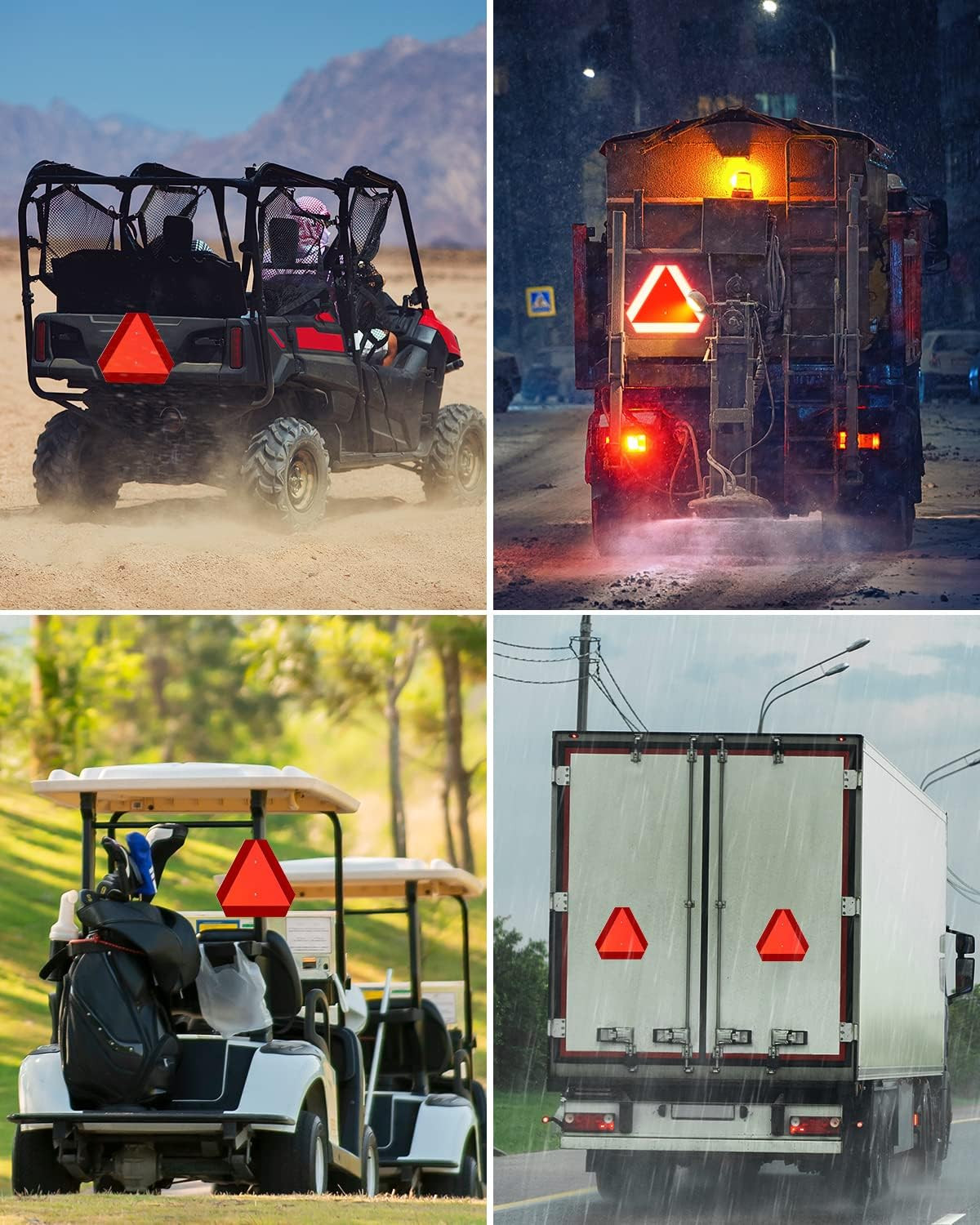 Slow Moving Vehicle Sign, Rust Free Aluminum Slow Moving Vehicle Triangle Signs,