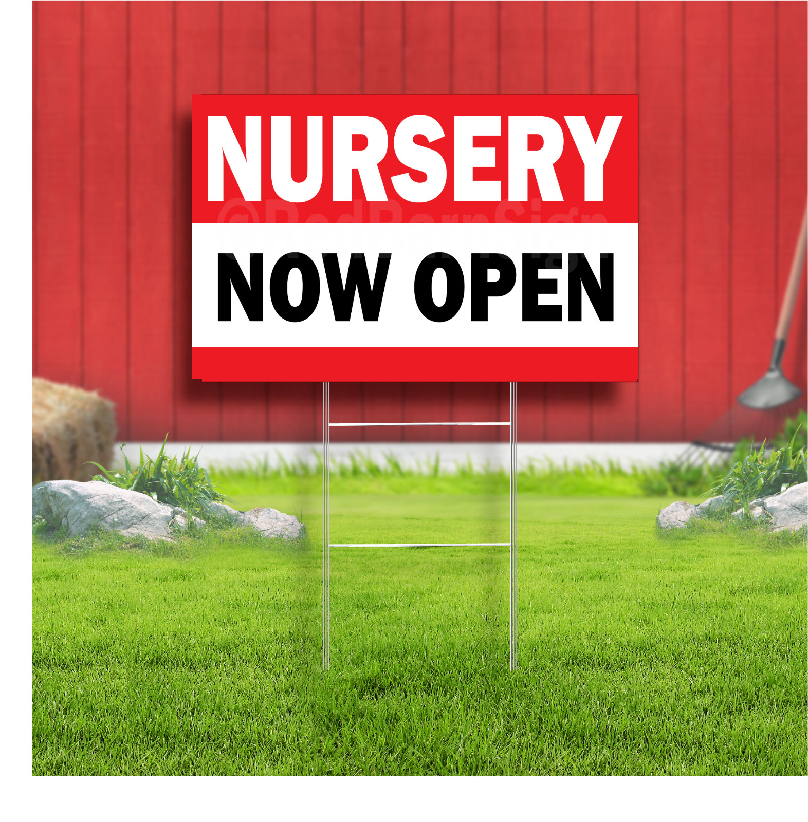 Nursery Now Open Coroplast Sign Plastic Indoor Outdoor Yard Sign