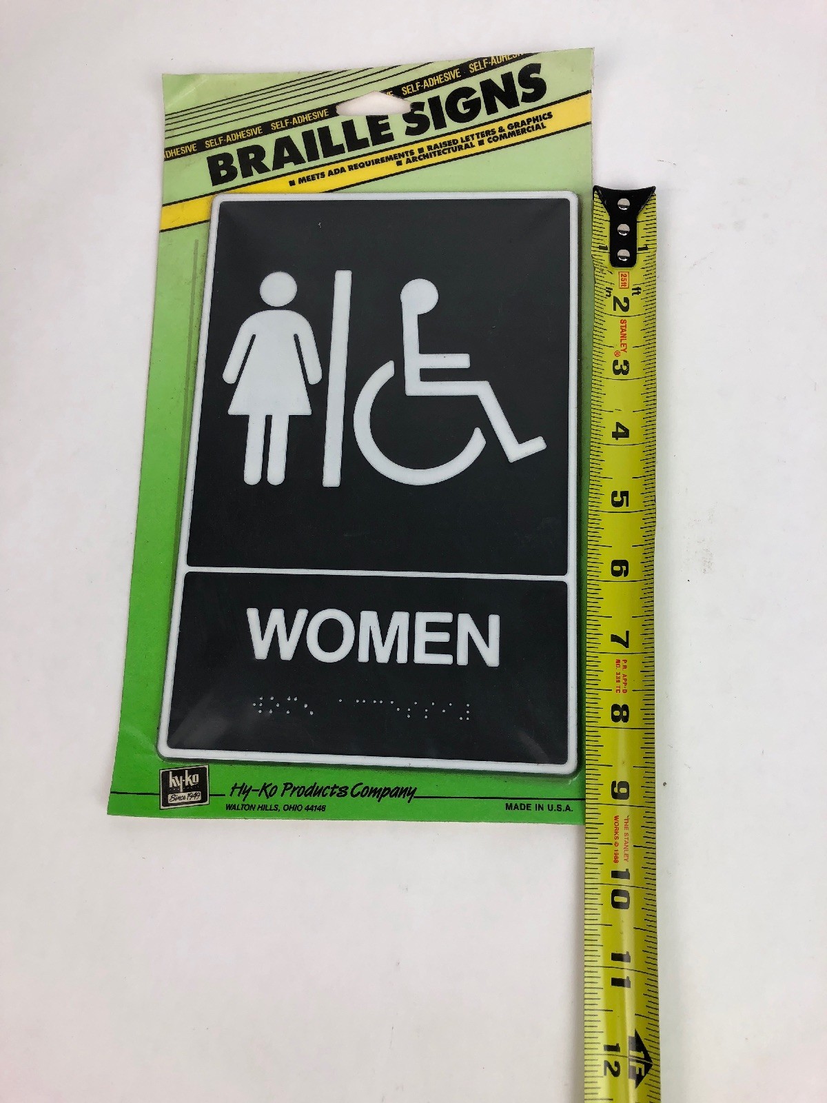 FSTSHP NEW HY-KO PRODUCTS -DB-2 – RESTROOM SIGN – WOMEN & WHEELCHAIR ( 1 PK )