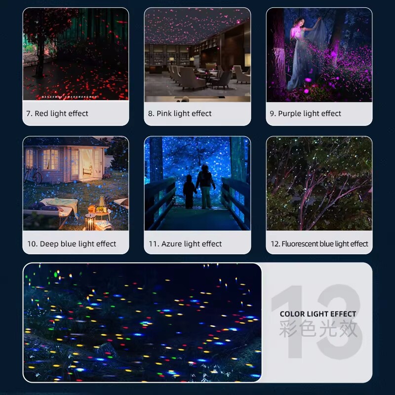 20W-50W Laser Light Waterproof RGB Firefly Projector Garden Party Floor Decor
