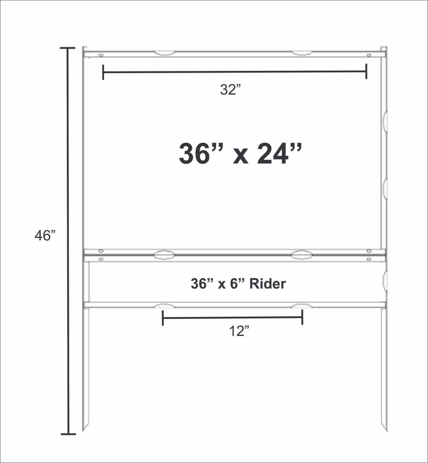Custom Printed Real Estate Sign, 24 x 36″ Alum with H-Style WHITE Metal Frame