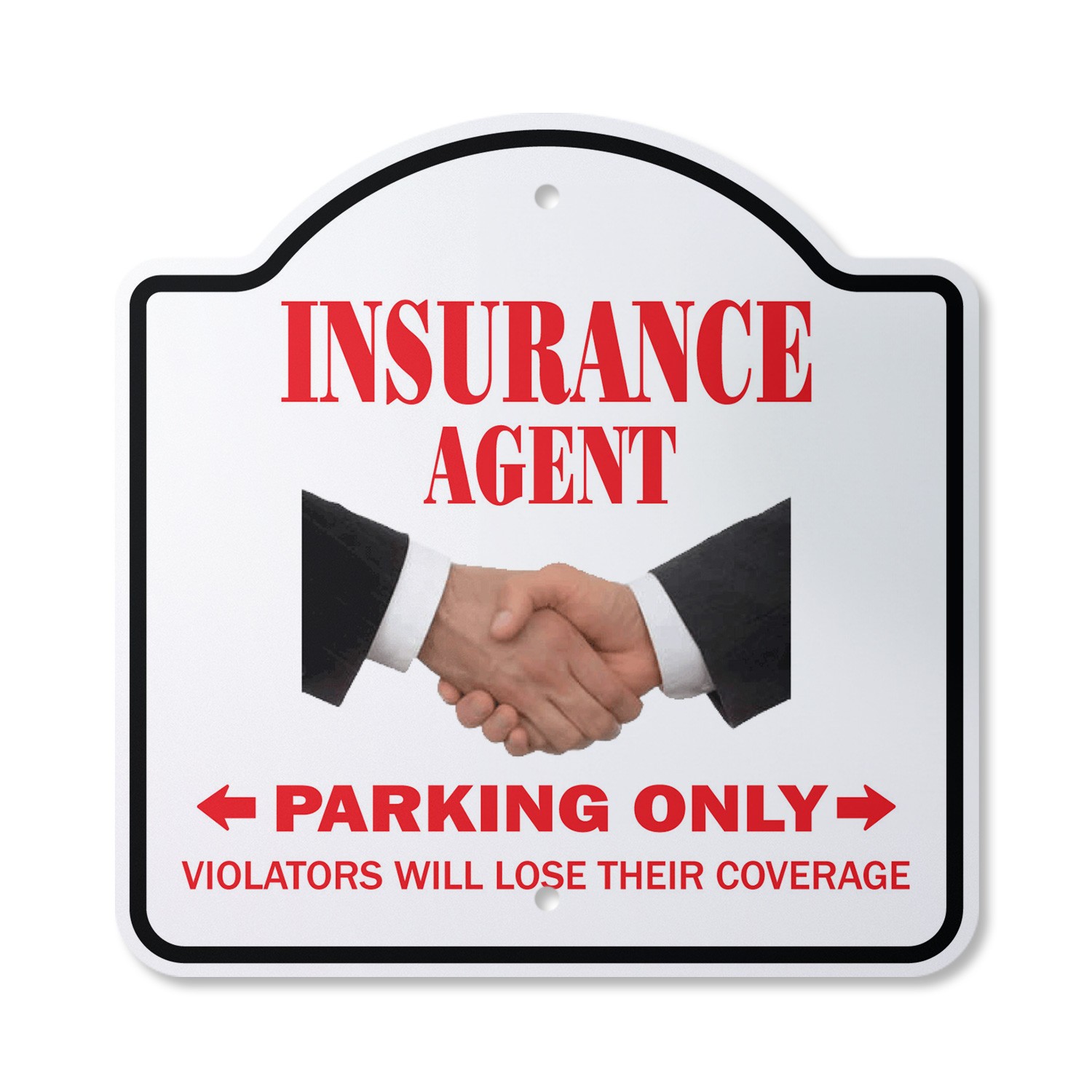 Insurance Agent Plastic Sign Parking Sales Gag Gift Life Auto Home Man