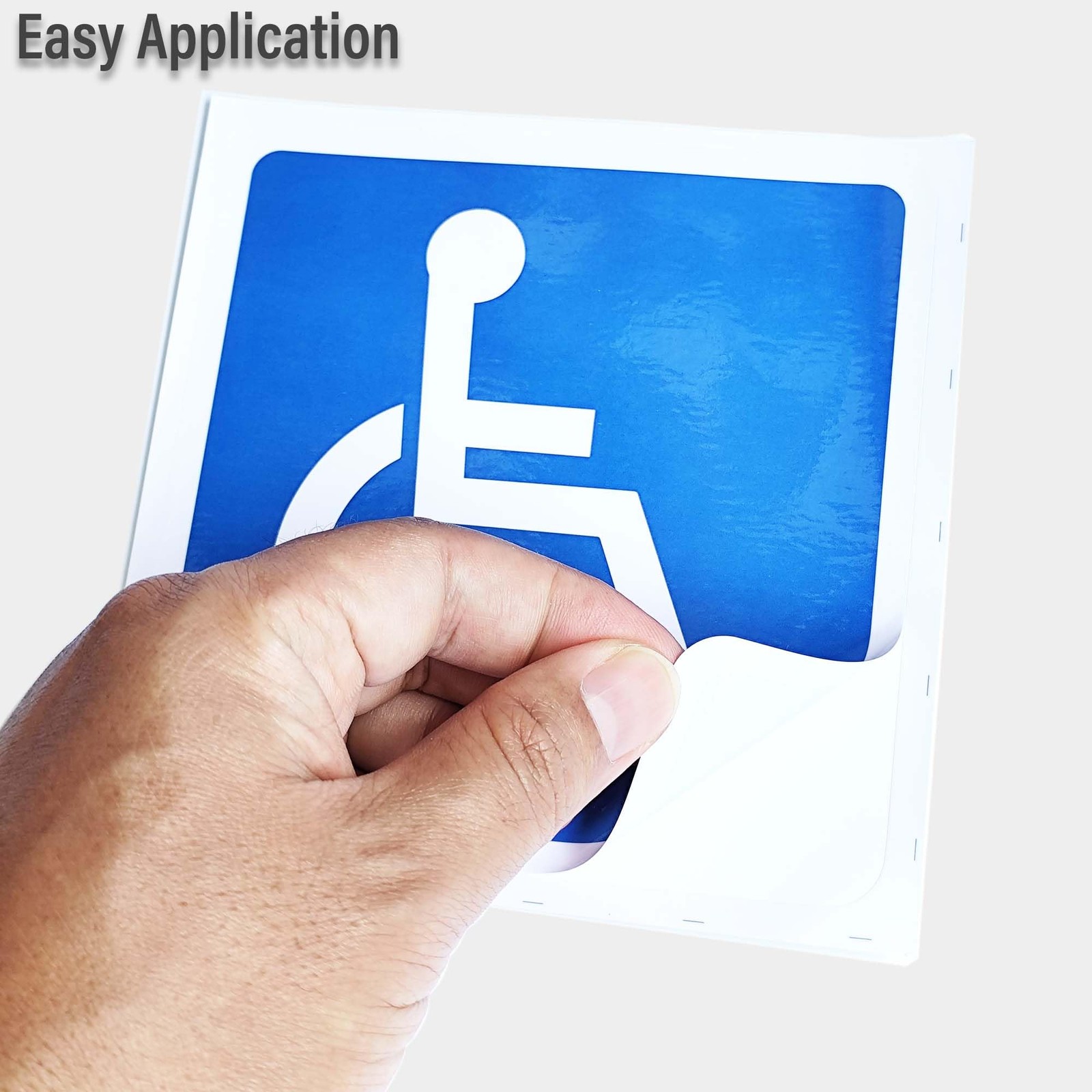 Handicap Symbol Stickers 5 pack, Disabled Wheelchair Small Signage, Blue