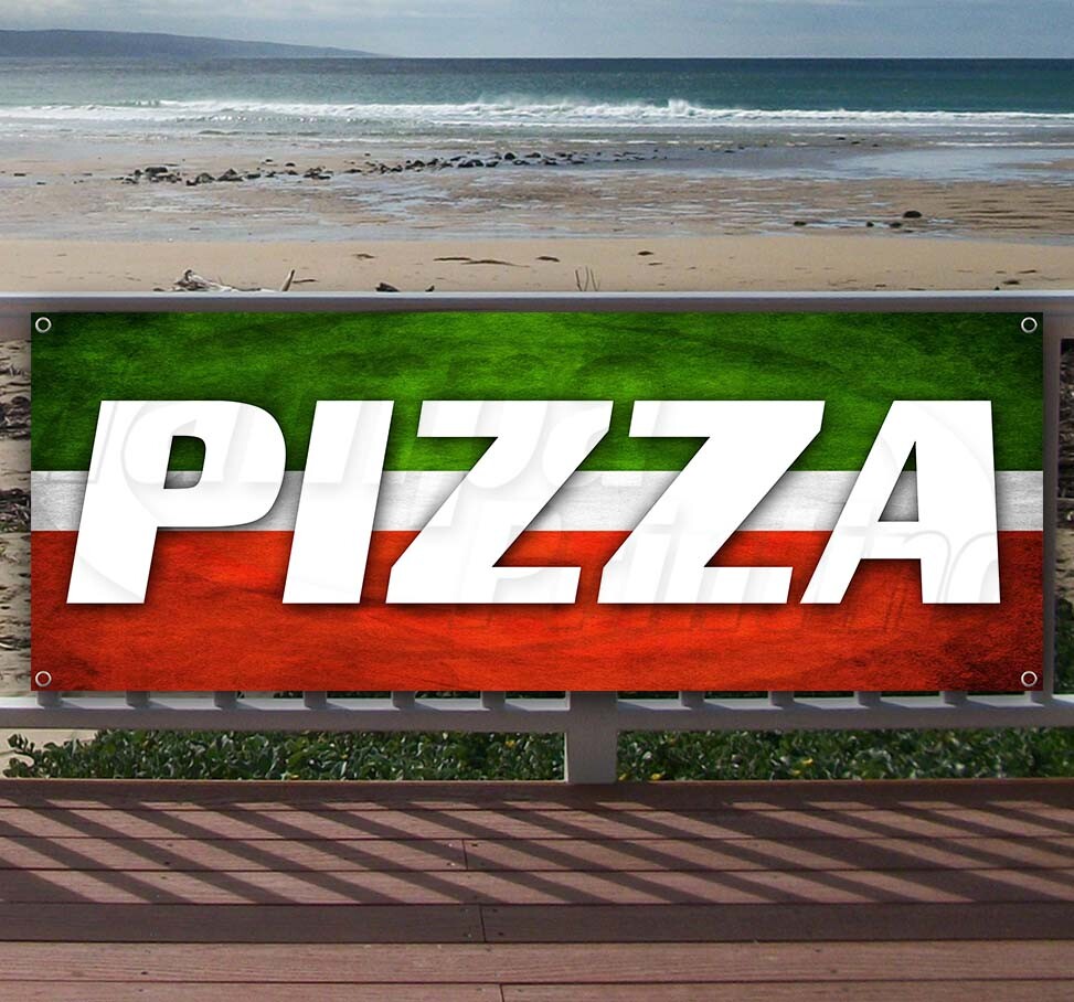 PIZZA Vinyl Banner Flag Heavy Duty 13 oz Marketing USA(multiple sizes)